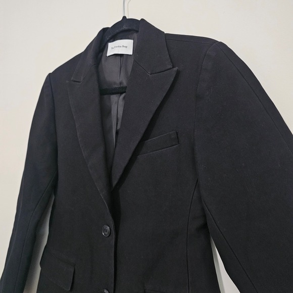 The Frankie Shop Black Cotton Tailored Two Button Blazer Jacket M/L ~ - Picture 4 of 13